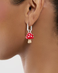 Red Mushroom Pendant Earrings