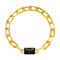 Quilted Bag Charm (Gold)