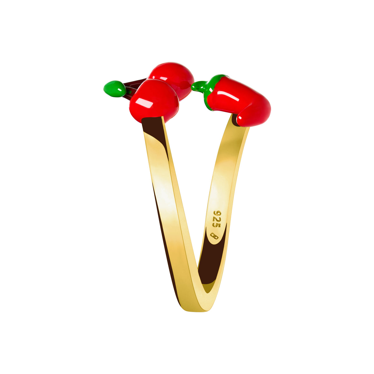Cherry & Chilli Wrap Ring (Gold)