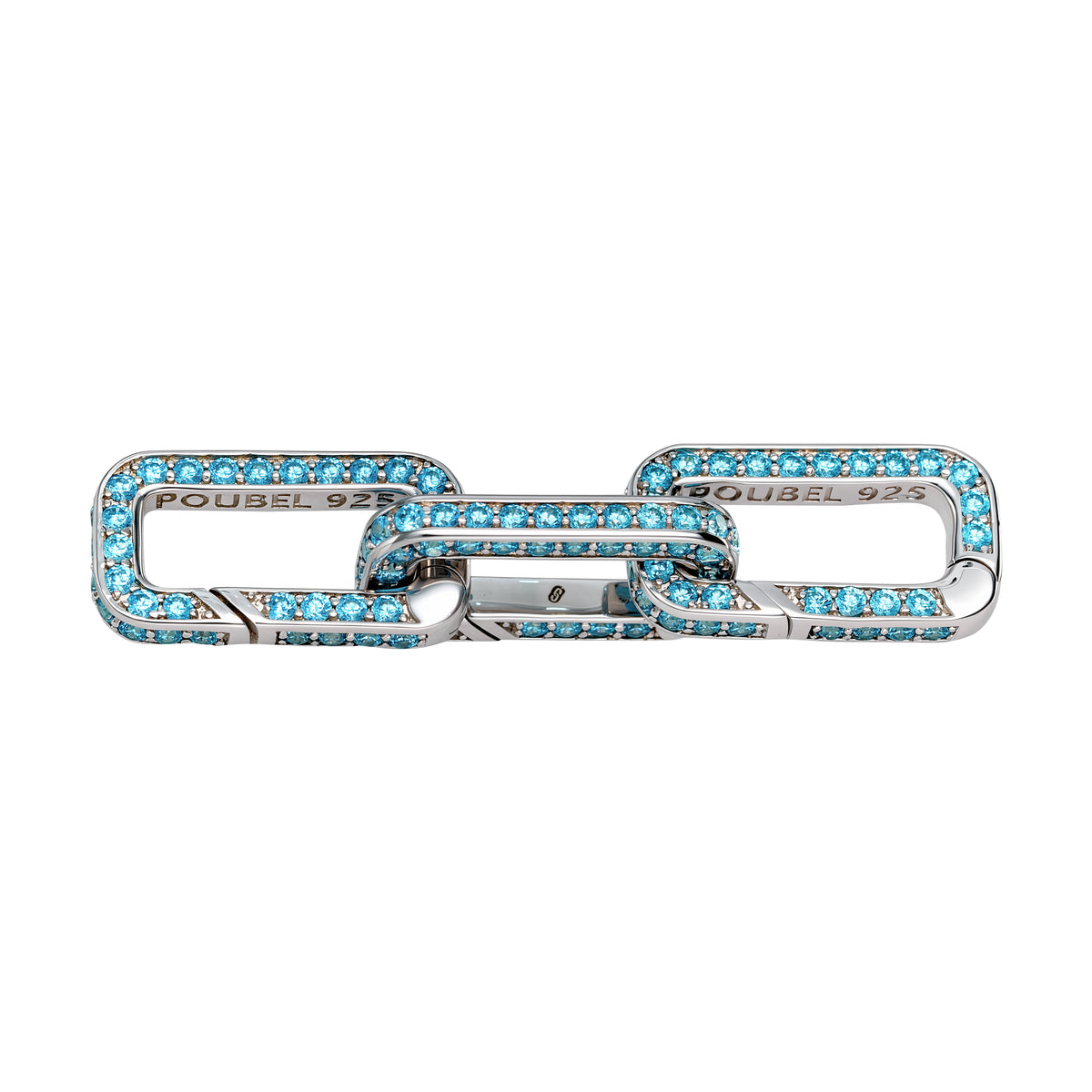 Blue Set-of-Three Stoneset Links