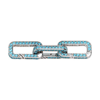 Blue Set-of-Three Stoneset Links