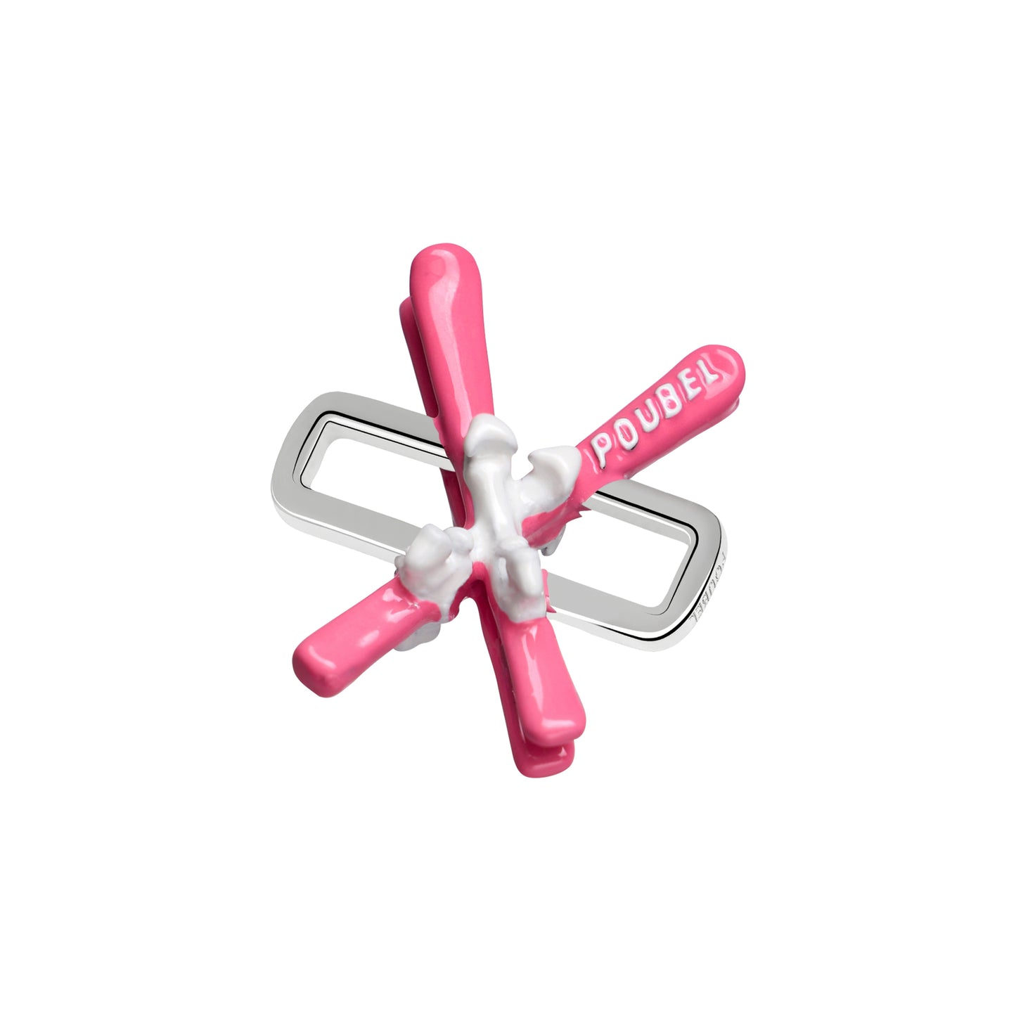 Pink Skis Charm