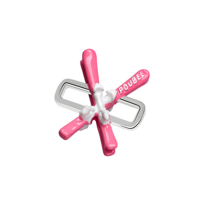 Pink Skis Charm