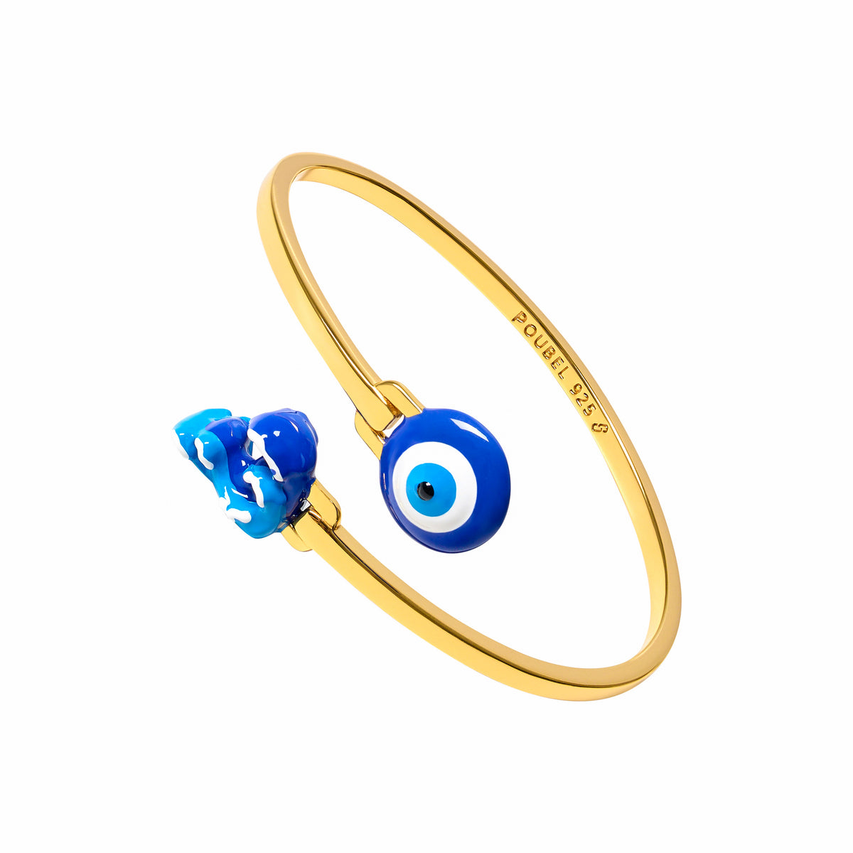 Evil Eye & La Mer Bangle (Gold)