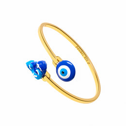 Evil Eye & La Mer Bangle (Gold)