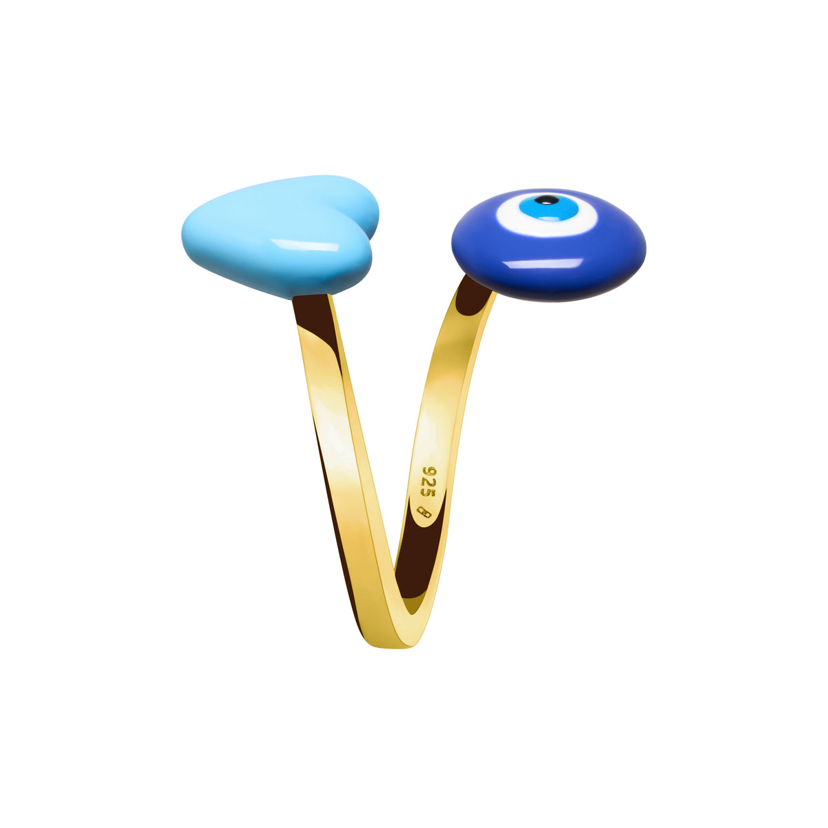 Evil Eye Wrap Ring (Gold)