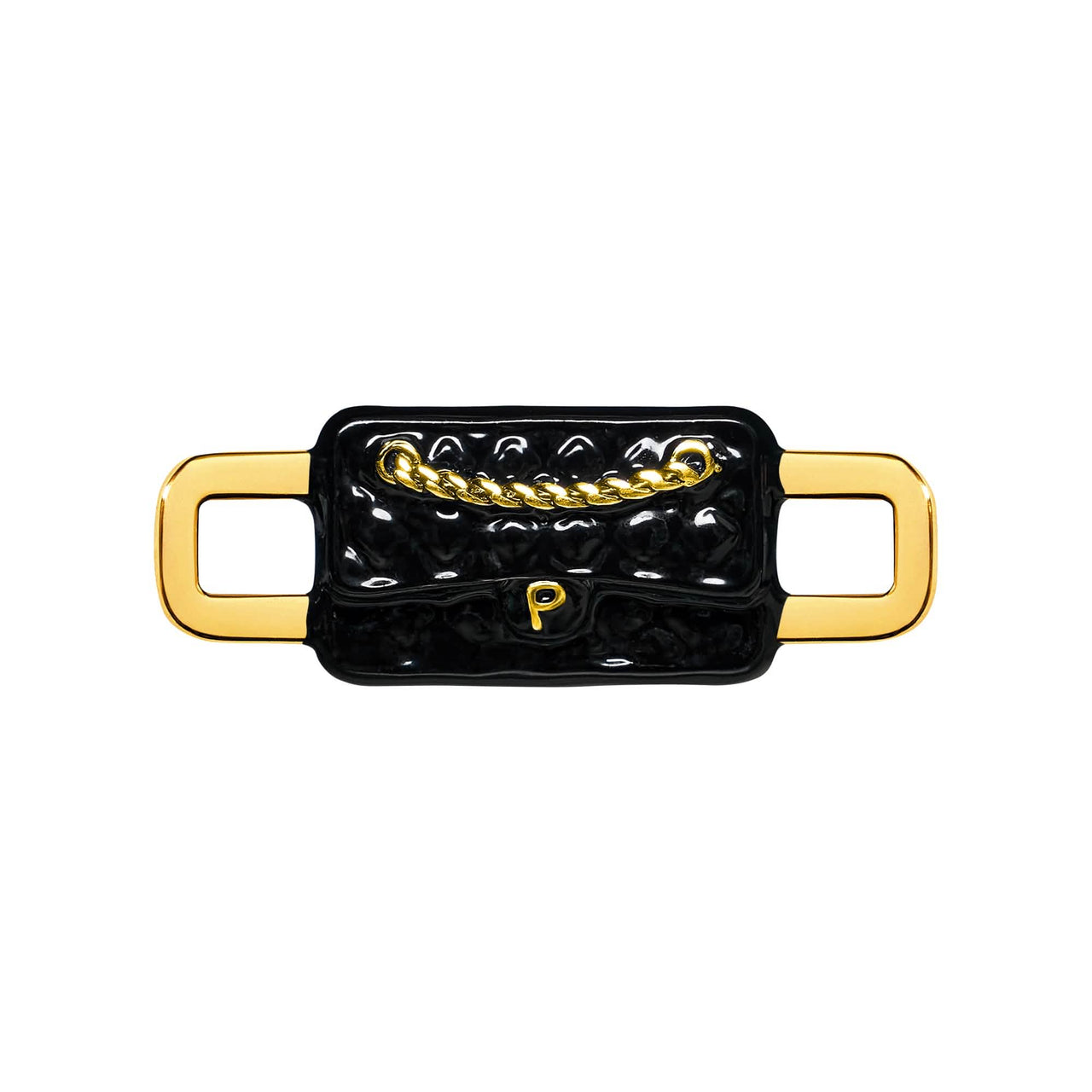 Quilted Bag Charm (Gold)