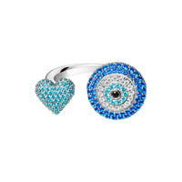 Evil Eye Stoneset Spacer Ring