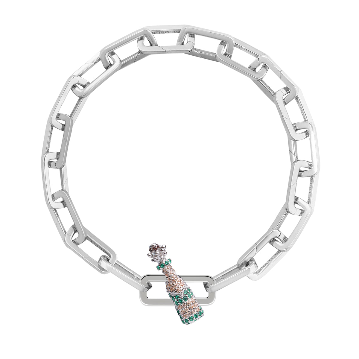 Champagne Stoneset Charm