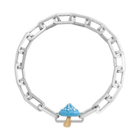 Blue Mushroom Charm