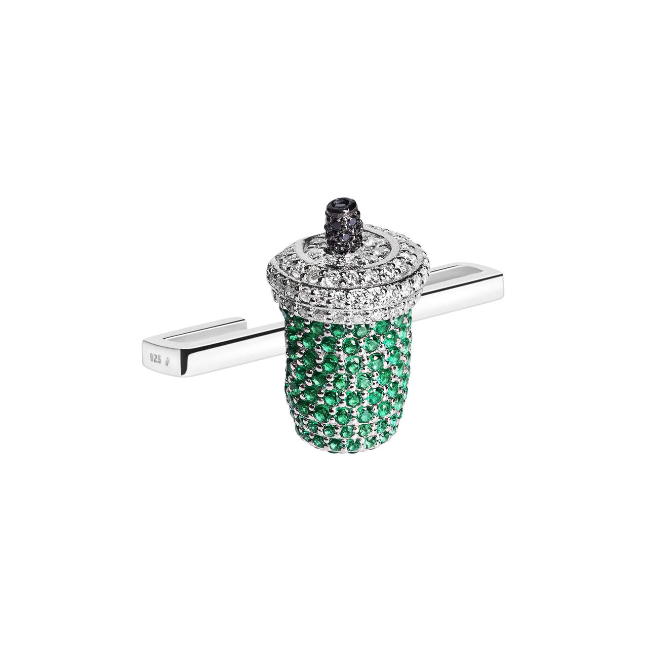 Iced Matcha Stoneset Whoop Charm
