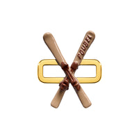 Beige Skis Charm (Gold)