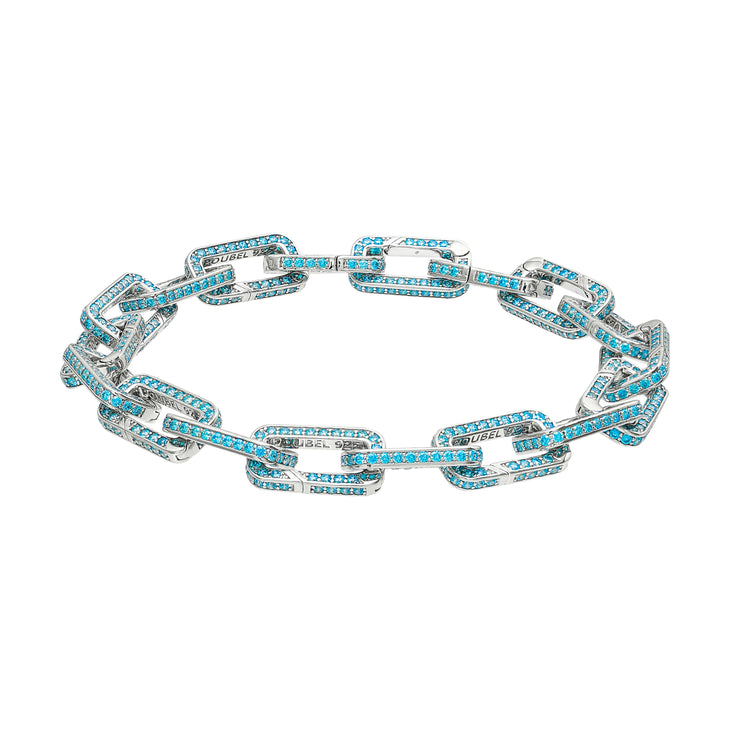 Blue Stoneset Bracelet Links