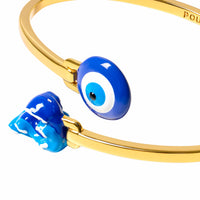 Evil Eye & La Mer Bangle (Gold)