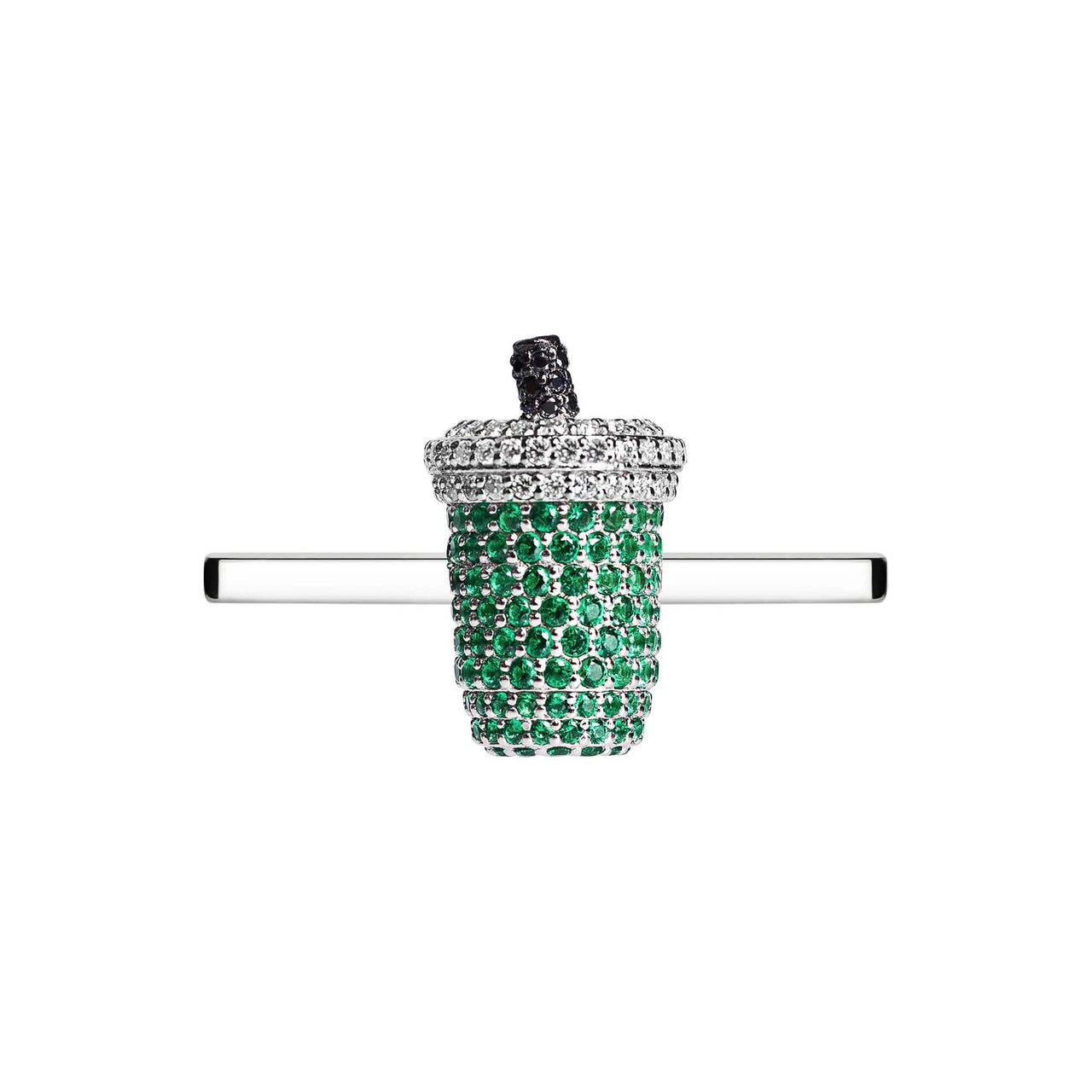 Iced Matcha Stoneset Whoop Charm