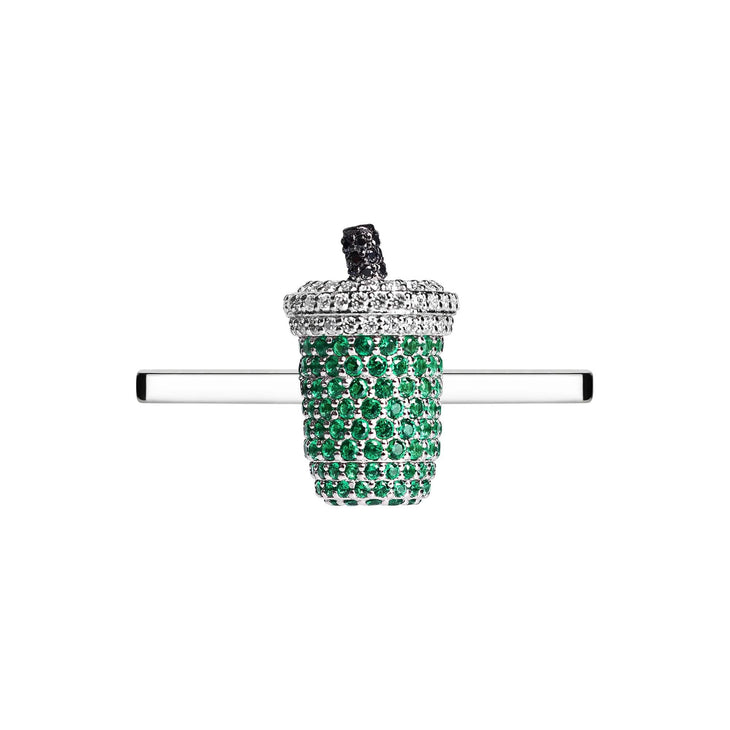 Iced Matcha Stoneset Whoop Charm