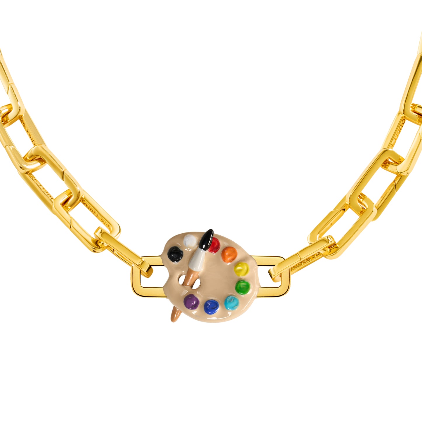 Paint Palette Charm (Gold)