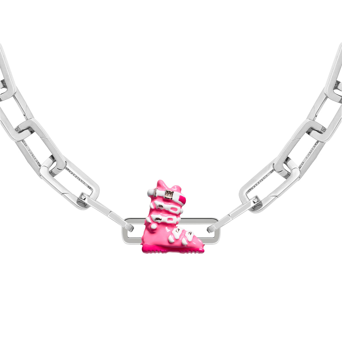 Pink Ski Boot Charm