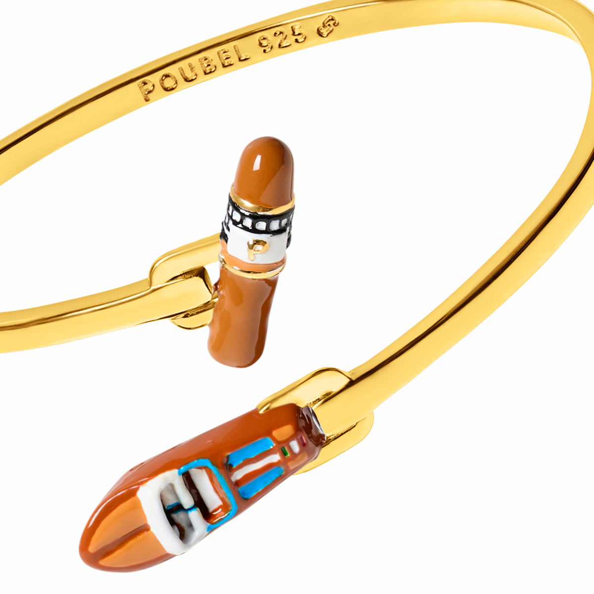 Cigar & Bateau Bangle (Gold)