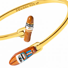Cigar & Bateau Bangle (Gold)