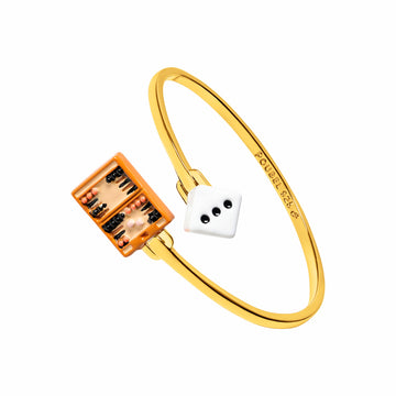 Dice & Backgammon Bangle (Gold)