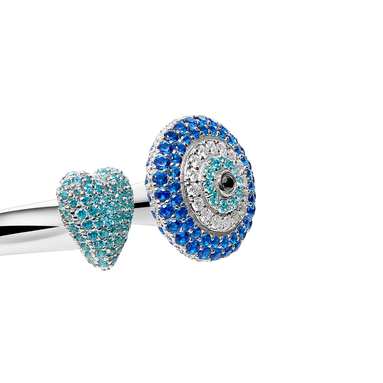 Evil Eye Stoneset Spacer Ring