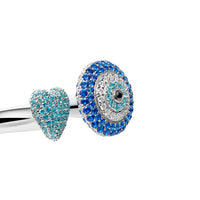 Evil Eye Stoneset Spacer Ring