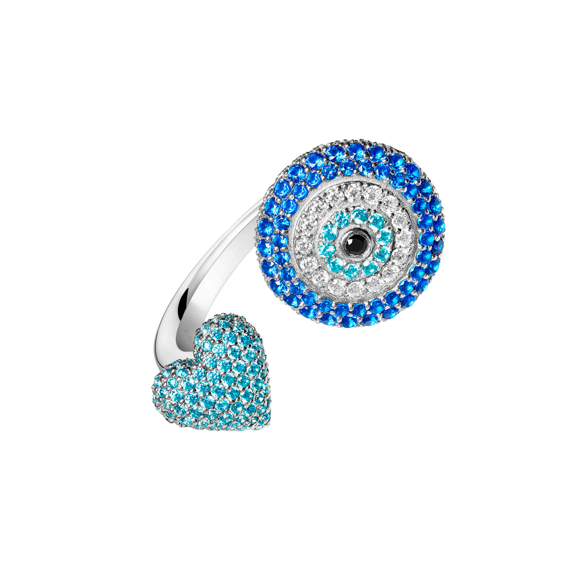 Evil Eye Stoneset Spacer Ring