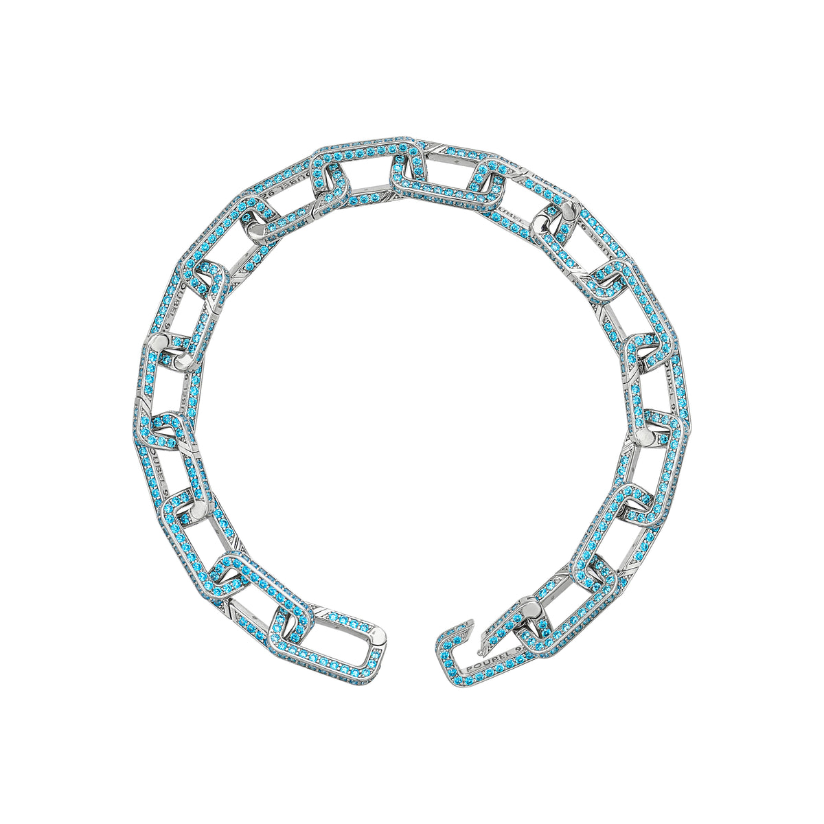 Blue Stoneset Bracelet Links