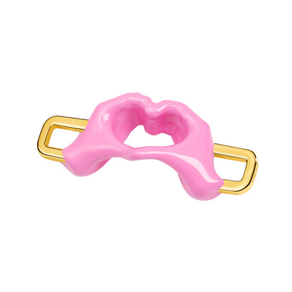 Heart Hands Charm (Gold)