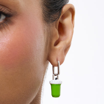 Iced Matcha Pendant Earrings
