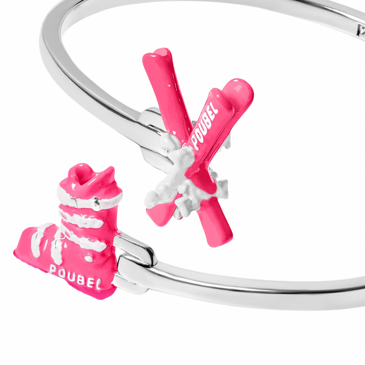 Pink Skis & Pink Ski Boot Bangle