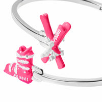 Pink Skis & Pink Ski Boot Bangle