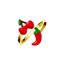 Cherry & Chilli Wrap Ring (Gold)