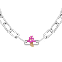 Pink Mushroom Charm