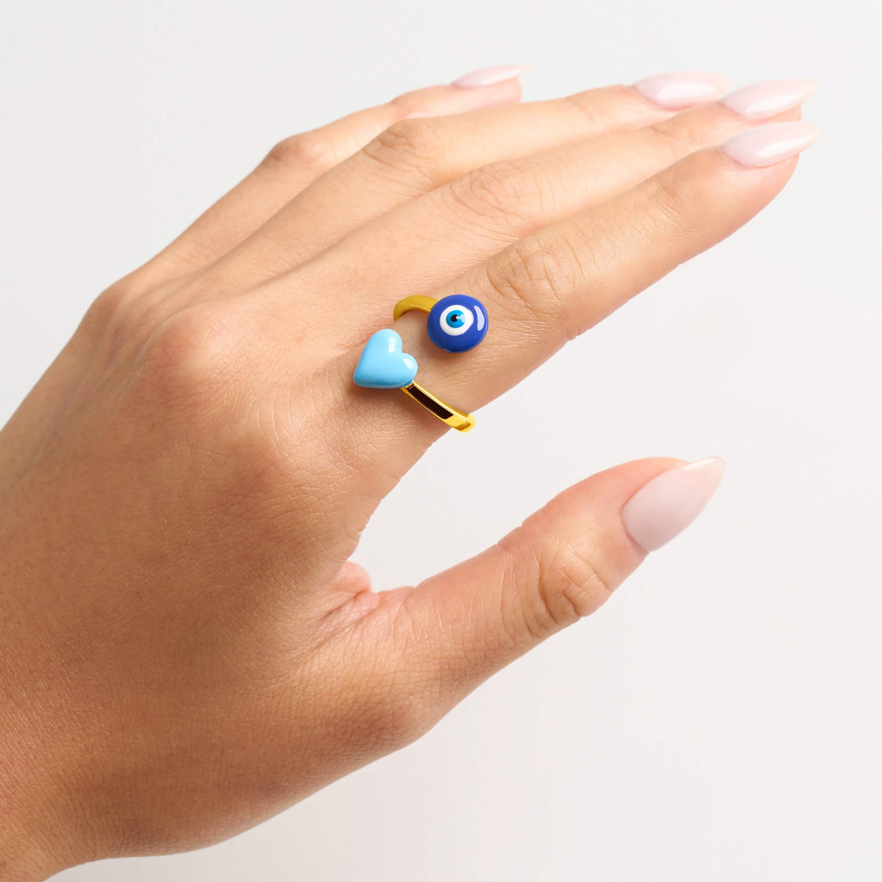 Evil Eye Wrap Ring (Gold)
