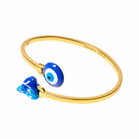 Evil Eye & La Mer Bangle (Gold)