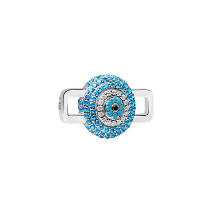 Baby Blue Evil Eye Stoneset Charm