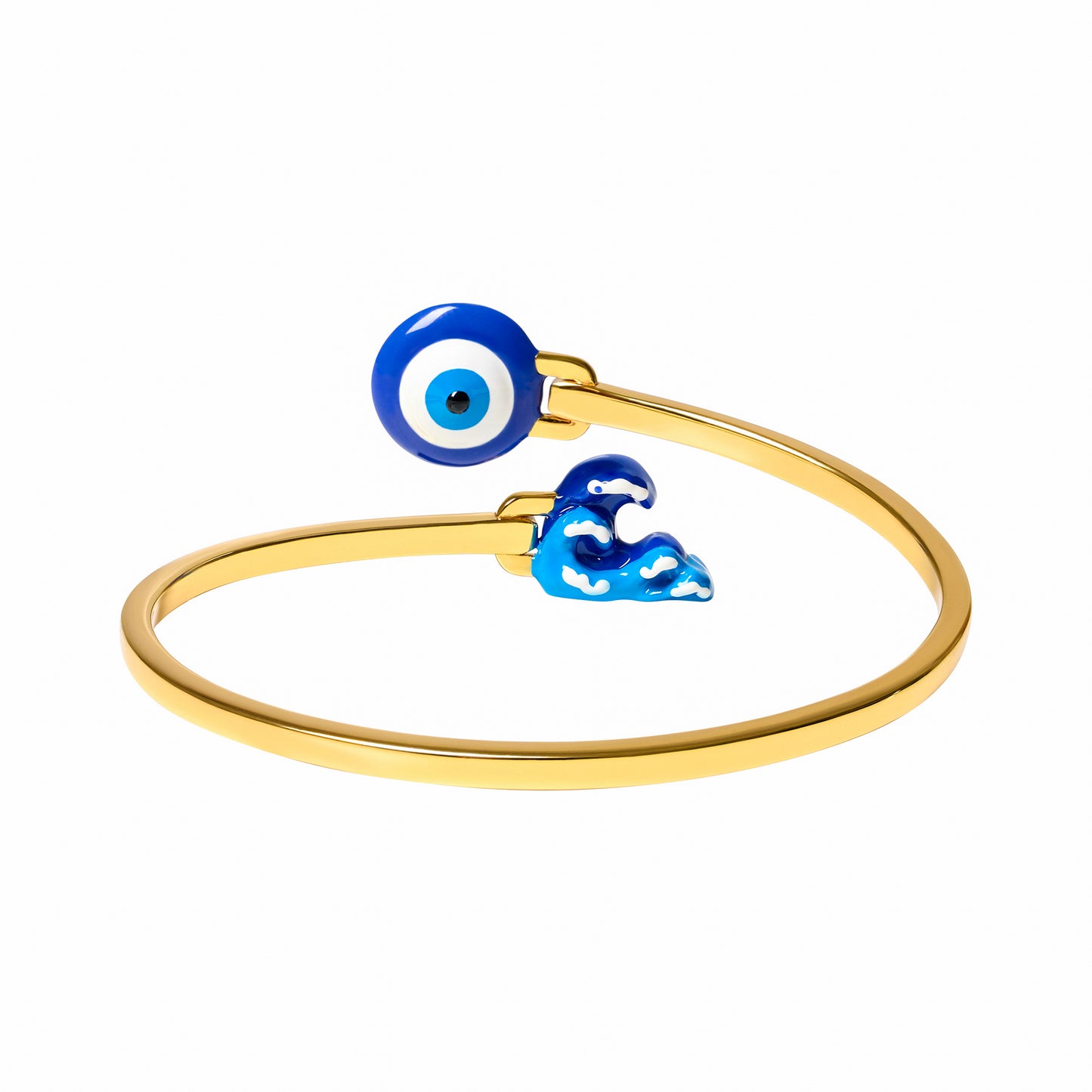 Evil Eye & La Mer Bangle (Gold)