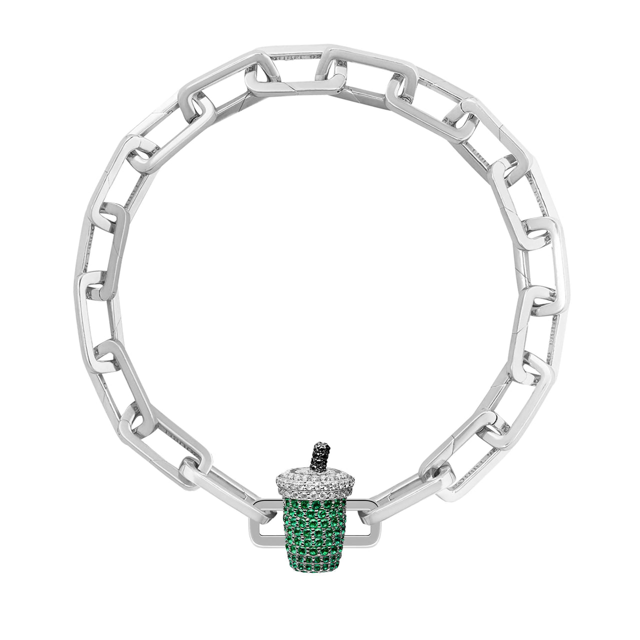 Iced Matcha Stoneset Charm