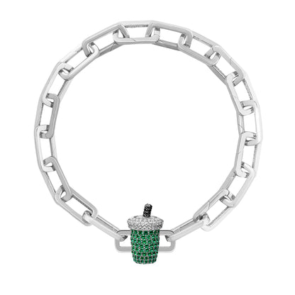 Iced Matcha Stoneset Charm