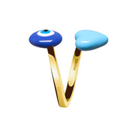 Evil Eye Wrap Ring (Gold)