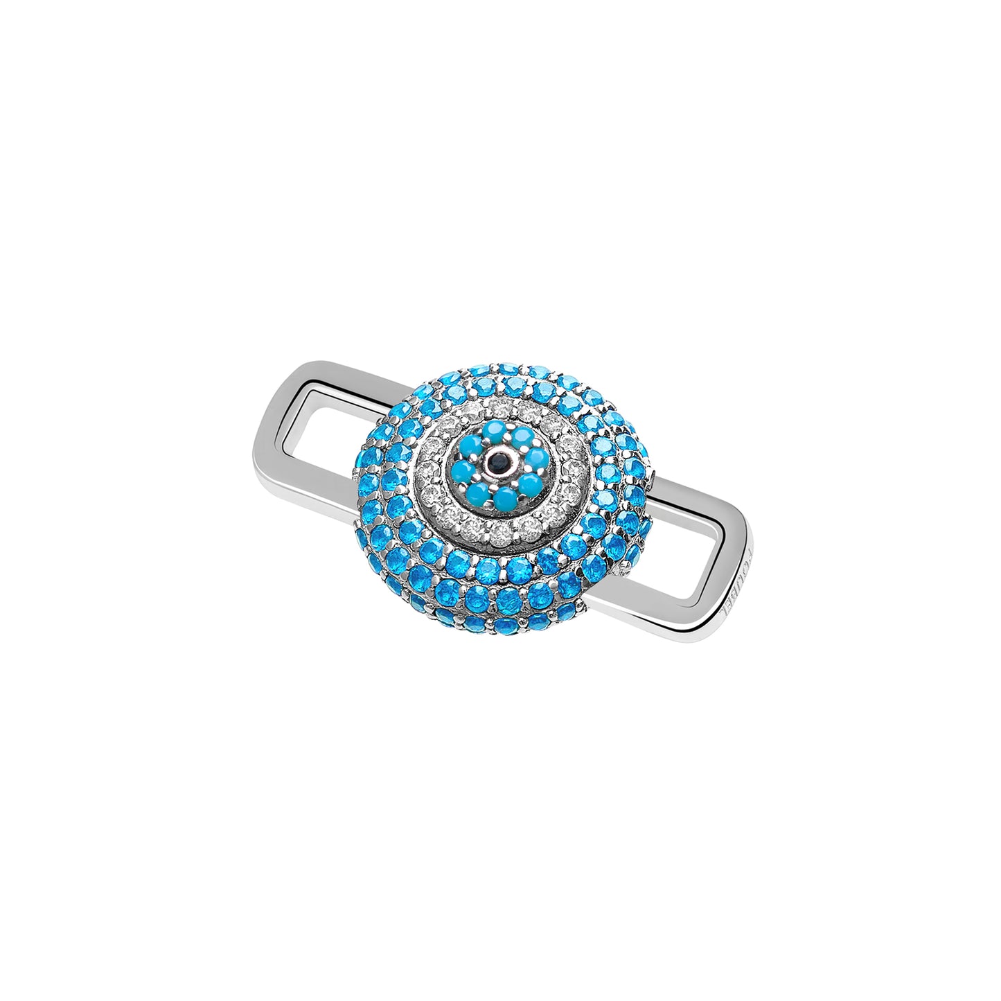 Baby Blue Evil Eye Stoneset Charm