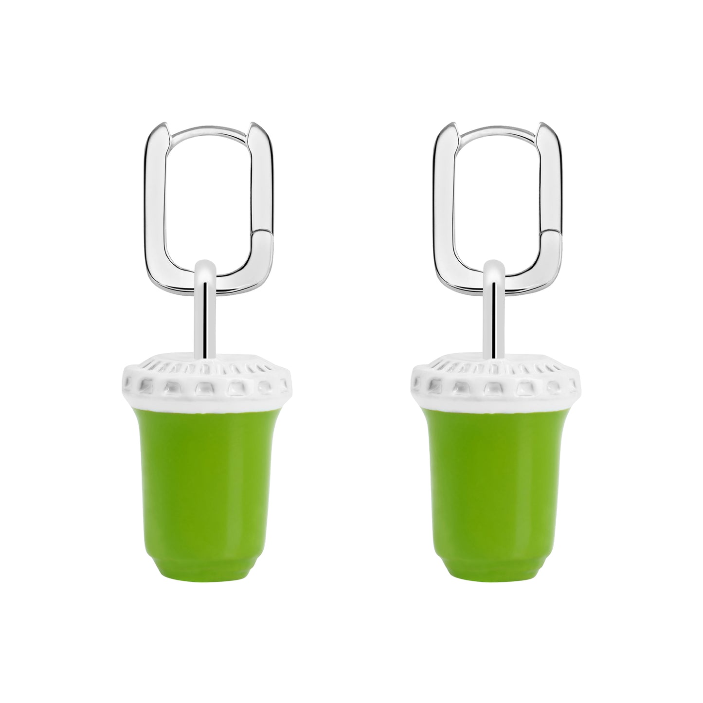 Iced Matcha Pendant Earrings