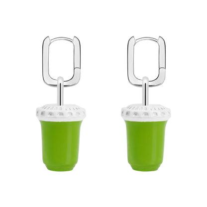 Iced Matcha Pendant Earrings