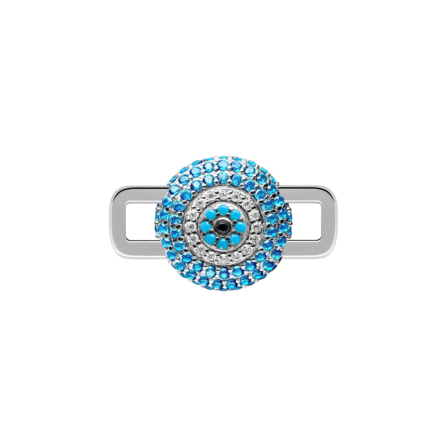 Baby Blue Evil Eye Stoneset Charm