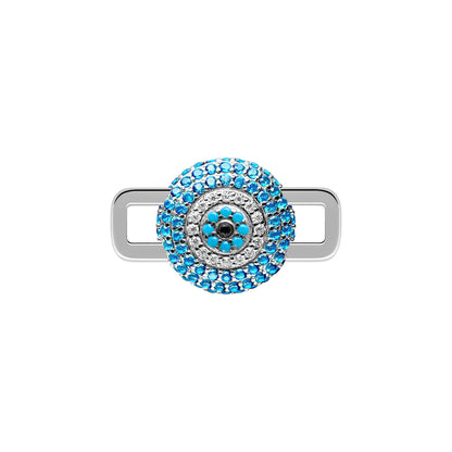 Baby Blue Evil Eye Stoneset Charm