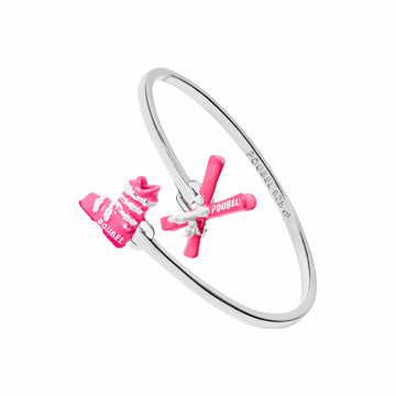 Pink Skis & Pink Ski Boot Bangle