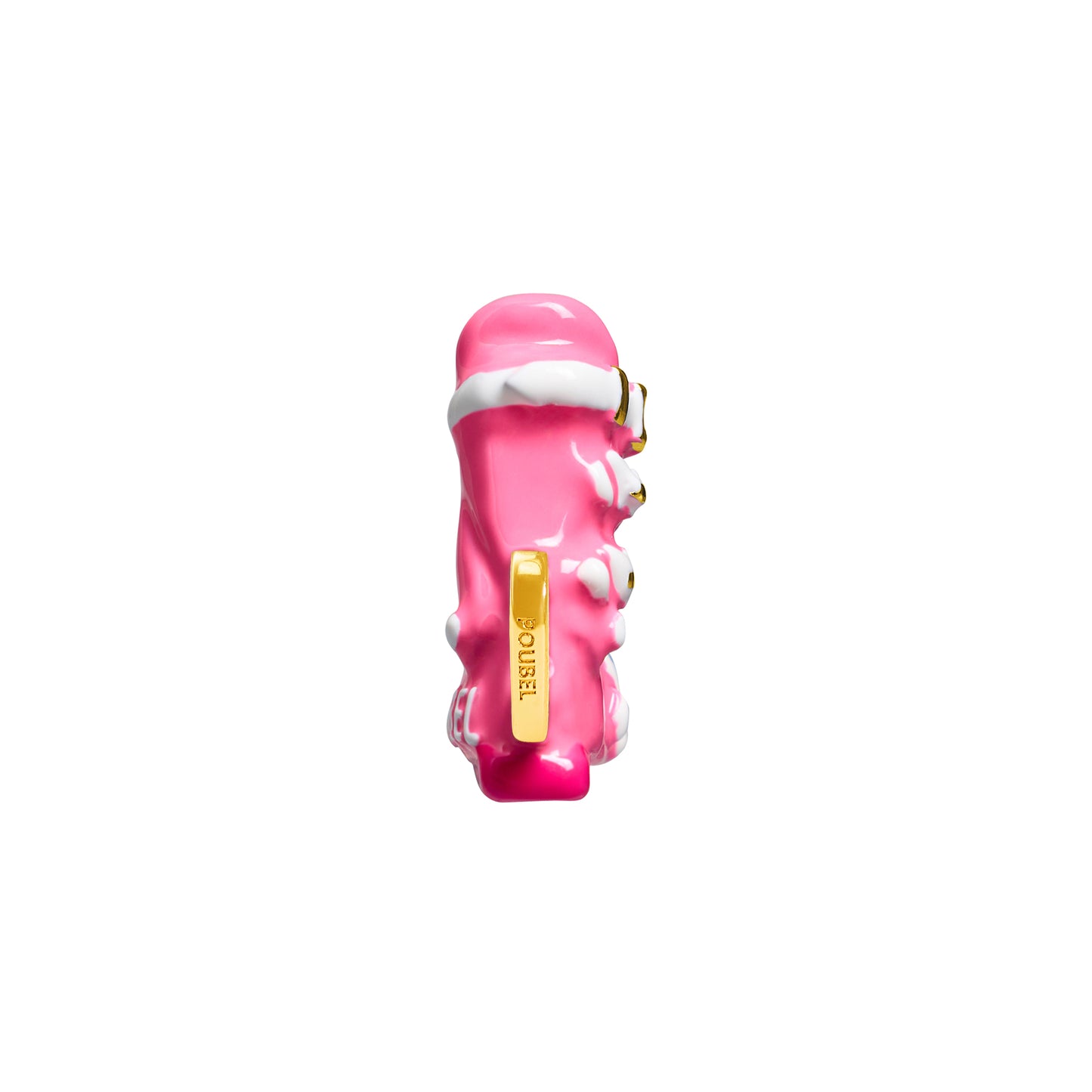 Pink Ski Boot Charm (Gold)