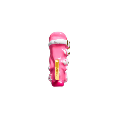 Pink Ski Boot Charm (Gold)